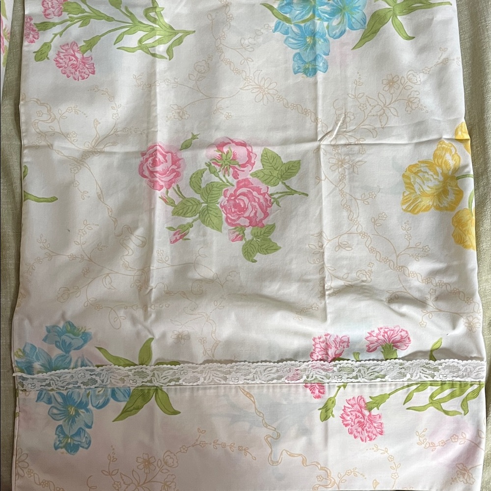 Vintage Floral Contry Cottage Wamsutta Supercale Plus sheet set twin - Picture 7 of 16